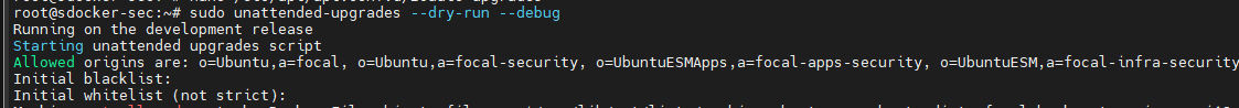 test configuration simply run