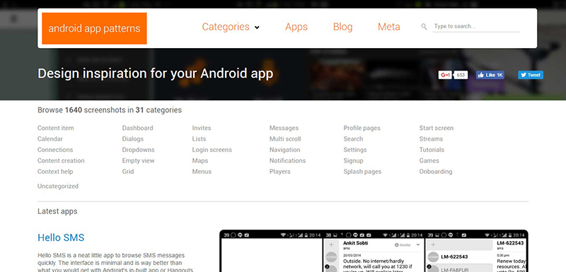 AndroidAppPatterns-HomePage
