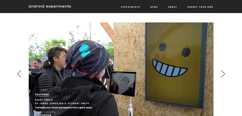 AndroidExperiments-HomePage