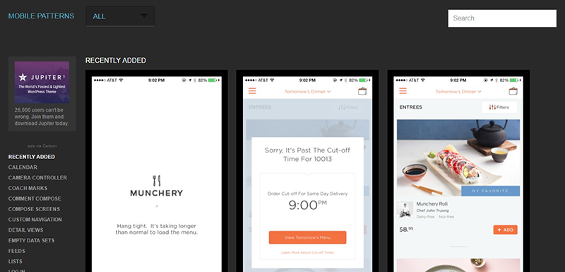 MobilePatterns-HomePage