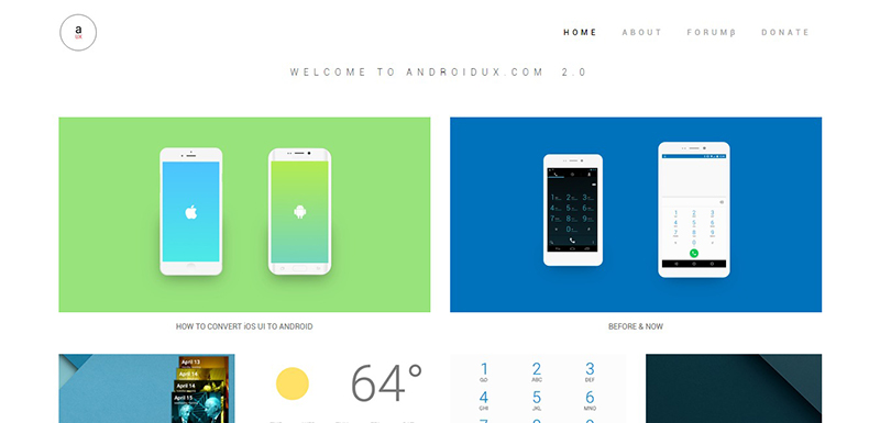 AndroidUX-HomePage