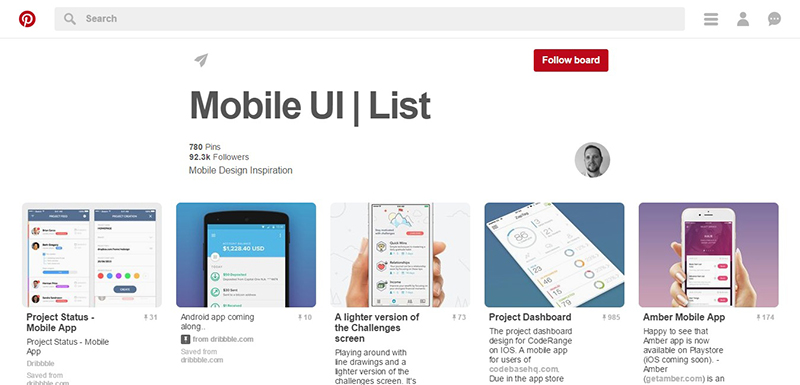 MobileUIList-HomePage