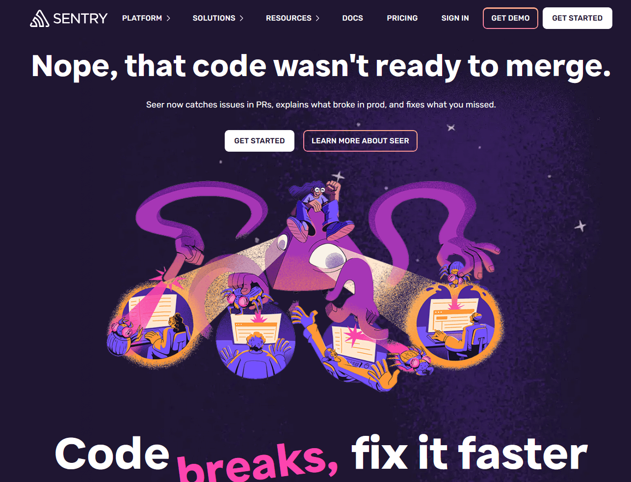 Sentry homepage.png